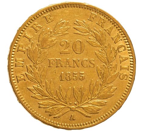 Buy 1855 Gold Twenty French Franc Coin From Bullionbypost From 44300