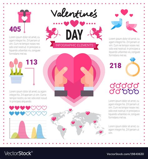 Love Infographic Banner With Copy Space Set Of Vector Image