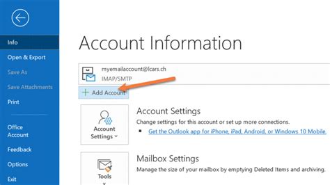 How To Setup An Imap Email Account In Microsoft Outlook 365 Windows