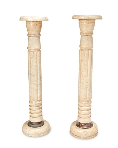 Lot A Pair Of Marble Pedestals