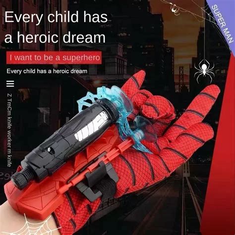 Hot New Spiderman Cosplay Launcher Spider Silk Gloves Web Shooters