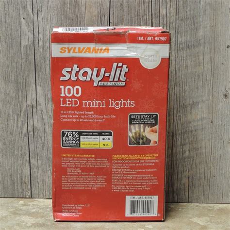 Sets Sylvania Stay Lit Platinum Led Indoor Outdoor String Light White Ebay