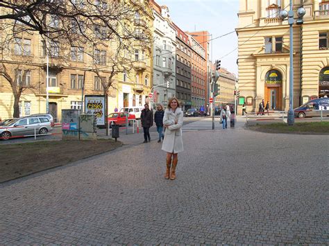 Alena N Jeans Skirt Nude In Prague Flash In Public