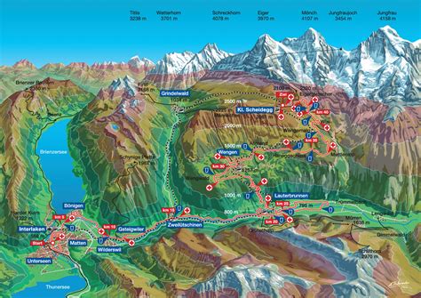 Horario Pacer Diversidad Jungfrau Switzerland Map Estereotipo Molino