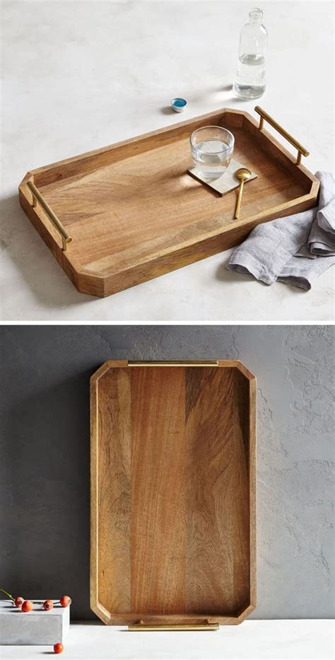 The Sides Of This Wood Tray Eliminate The Worry Of Things Being Knocked