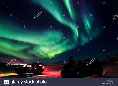 Aurora Borealis Viewed From The Outskirts Of The Remote Inuit Town Of