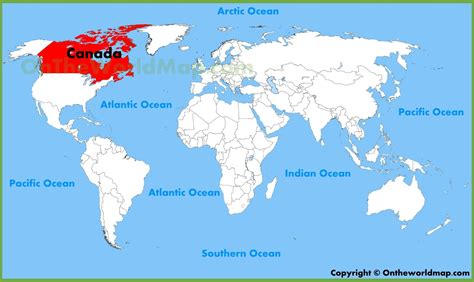 Canada In World Map Kanada Lage In Weltkarte Nord Amerika Amerika