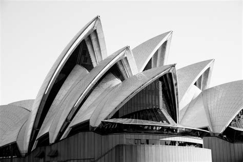 The Iconic Sydney Opera House In Black And White Editorial Image