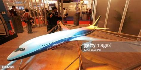 A Model Of Boeings Latest 7e7 Dreamliner Is On Display At The Zhuhai