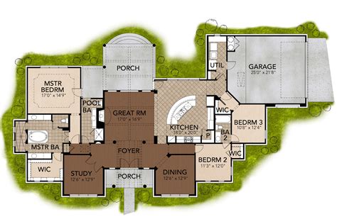 3 Bedroom Southwest House Plan With Texas Style 2504 Sq Ft