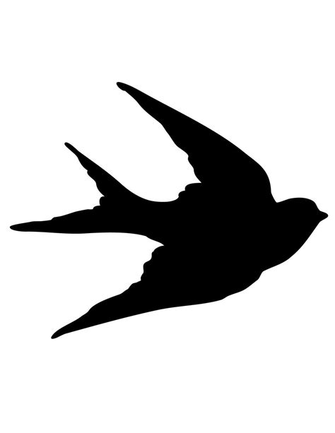 Transfer Printables Bird Silhouettes Swallows The Graphics Fairy