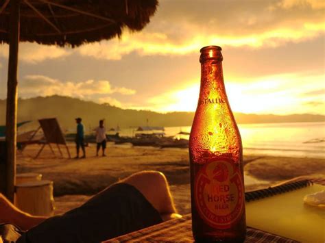 An Ice Old Beer Watching The Sun Go Down In Port Barton Palawan Philippines 🌺🍺🌴☀️after A Long