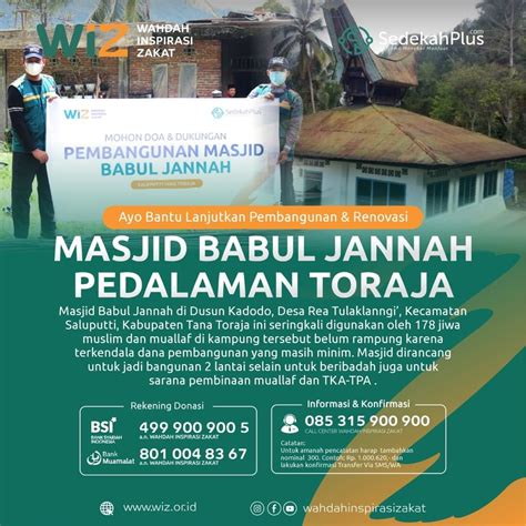 Raih Amal Jariyah Dan Bantu Lanjutkan Pembangunan Masjid Untuk Mualaf