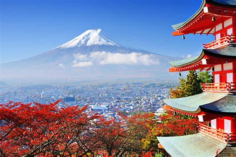 Fall Colours With Mount Fuji Background Japan147744140