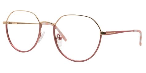 Elegant Geometric Pink Eyeglasses│vooglam Optical Glasses