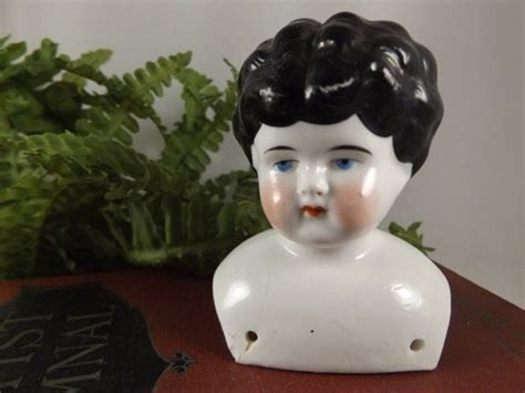 Vintage Porcelain Doll Head Ceramic Doll Head Ceramic Bust