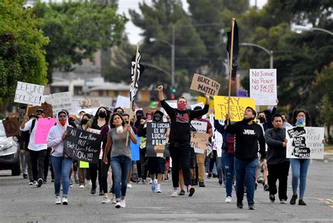 Hundreds March Down Pomona Streets To Protest Police Violence Daily