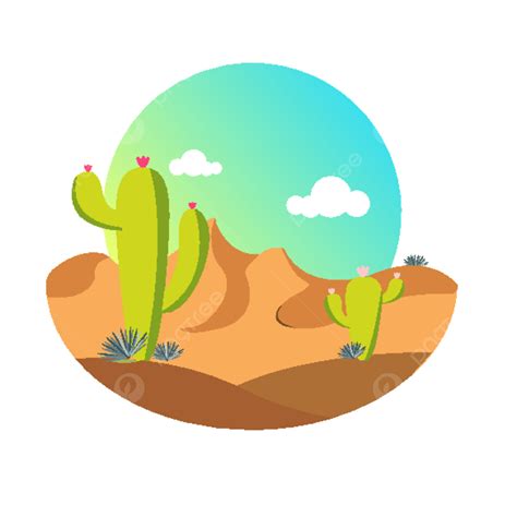 Desert Scenery Clipart Png Images Cartoon Cute Hand Painted Desert