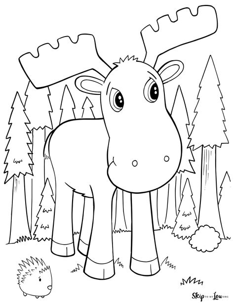 Free Printable Moose Coloring Pages Skip To My Lou