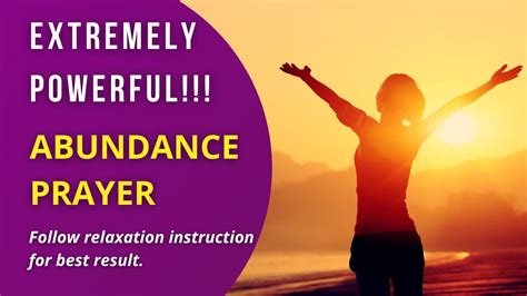 Extremely Powerful Abundance Prayer Read Out Loud To Make This Prayer