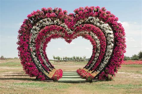 Premium Photo Large Decorative Wedding Arches Made In Form Of Heart