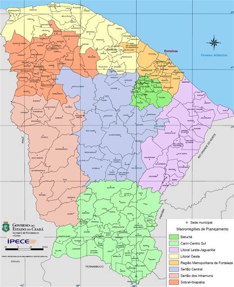 Mapa Das Cidades Do Ceará Ensino