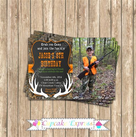 Free Printable Hunting Birthday Invitations
