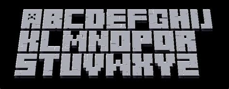 Minecraft Font Minecraft 3d Font Preview Minecraft Blog Minecraft