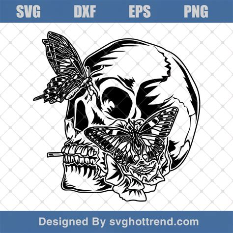 SkullDeaths Head Hawk Moth SVG, Skull Butterfly SVG, Skull Svg