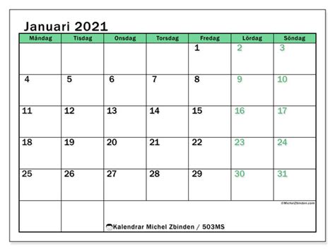 Awal pergantian tahun baru biasanya pada bulan februari 2021 terdapat satu tanggal merah yaitu pada tanggal 12 pada hari jum'at di minggu kedua, pada tanggal merah tersebut dengan. Kalendrar januari 2021 "Måndag - Söndag" - Michel Zbinden SV