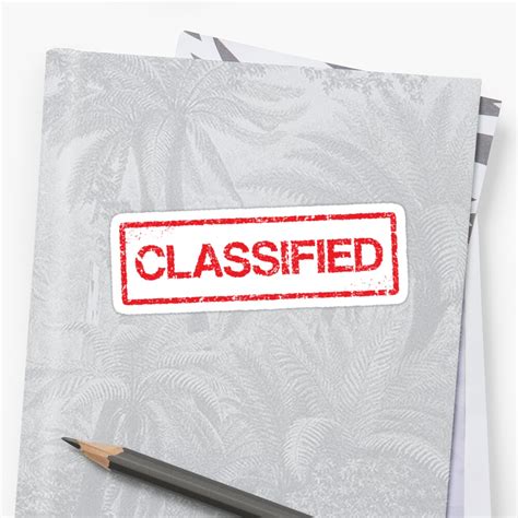 Classified Red Grunge Stamp Sticker Stickers By Mhea Redbubble