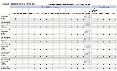 12 Month Profit And Loss Projection Excel Template Hq Template Documents