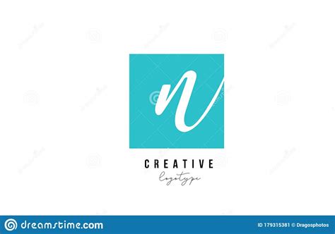 Blue N Alphabet Letter Logo Icon Design For Company And Business Stock