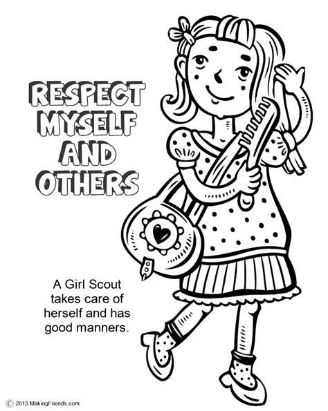 Use resources wisely (green daisy petal). respect authority coloring page - Manet