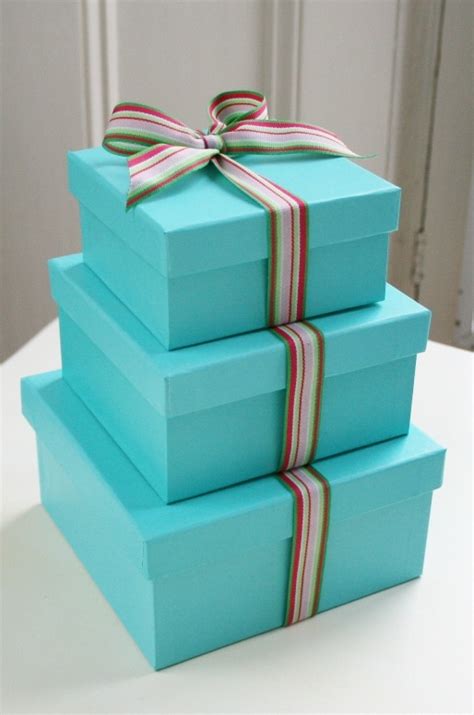 A Stack Of Turquoise Boxes Turquoise Box Retail Gift Gift Wrapping