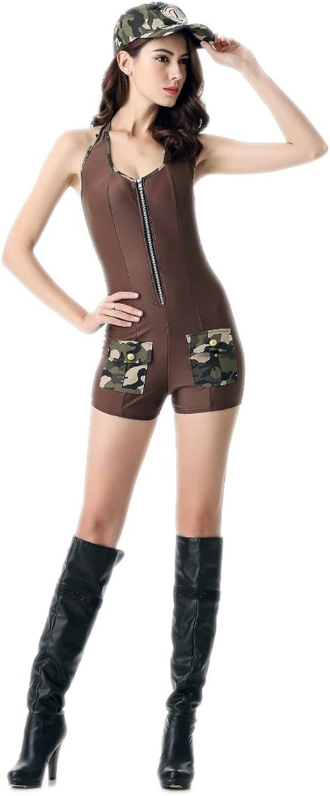 military costume women sexy halloween sultry army soldier costume for adult clothing