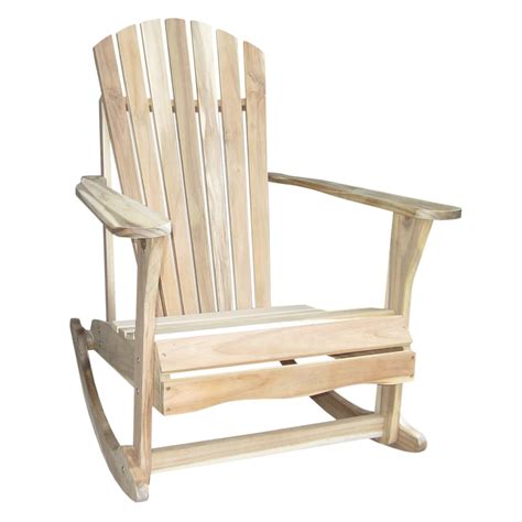 You can almost taste the sweetened iced tea as soon as you sit down in one of these white rockers. International Concepts Adirondack Porch Rocking Chair ...