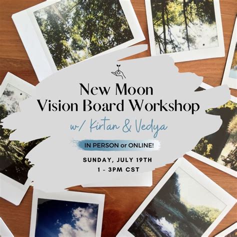 New Moon Vision Board Workshop In Austin At Shuniya Yoga