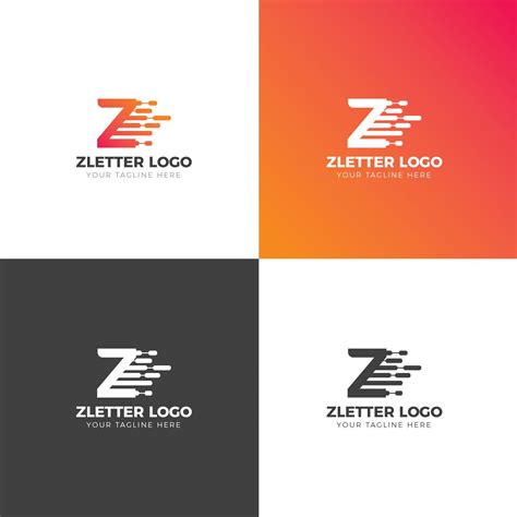 Z Creative Logo Design Template 002068 Letterhead Template Logo Design