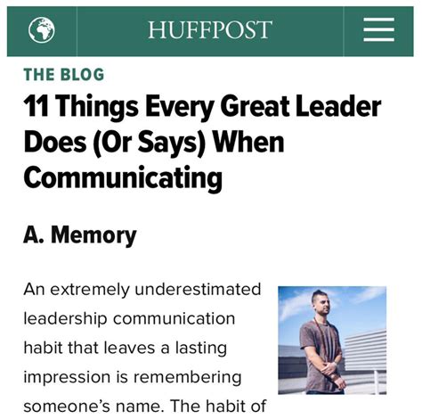 huffington post 11 things every great leader does or says when communicating justin lefkovitch