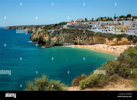 Bay Of Carvoeiro Praia De Carvoeiro Algarve Portugal Europe Stock