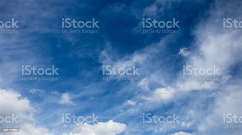 Blue Sky With White Fluffy Clouds Sky Daylight Stock Photo Download