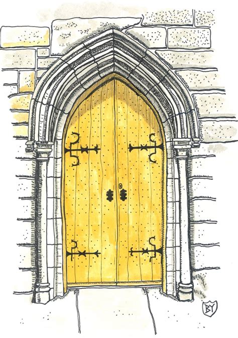 Unique Sketch Drawing Door Sketch Art Drawing