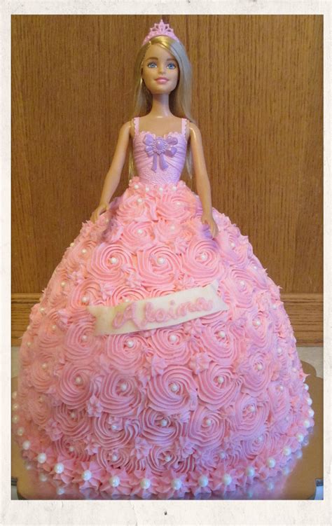 Barbie Doll Princess Cake All Buttercream Doll Birthday Cake Barbie Doll Birthday Cake