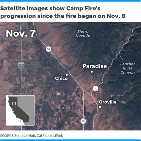 California Fire A Look At The Camp Fire 12 Days In