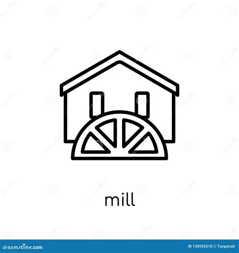 Mill Icon From Agriculture Farming And Gardening Collection Stock