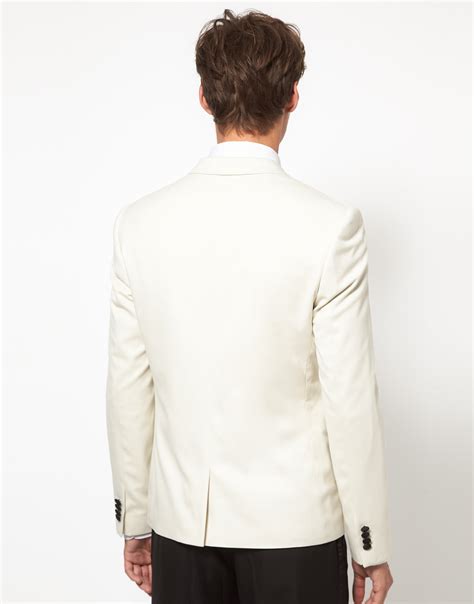 Explore tyrwhitt's suit jackets to discover impeccable attention to detail and flawless finishes. ASOS Asos Slim Fit Tuxedo Suit Jacket in White for Men - Lyst