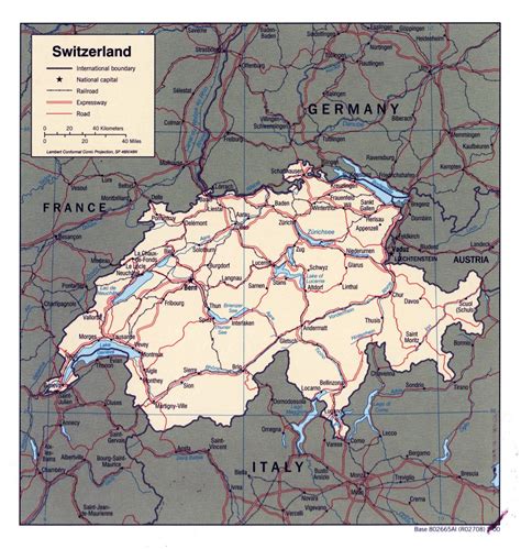 Mapa De Suiza Europa