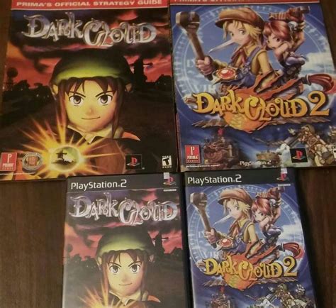 Dark Cloud 1 And 2 With Official Strategy Guides For Playstation 2 Ps2