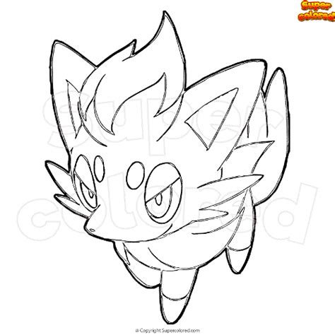Cute Zorua Pokemon Coloring Pages Sketch Coloring Page